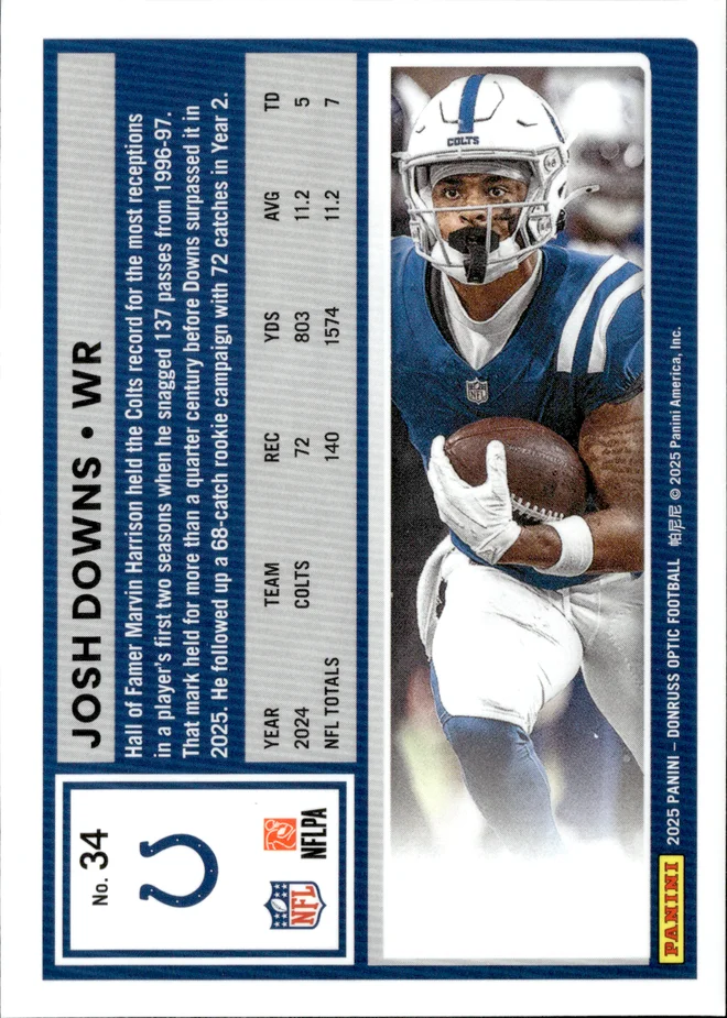 Josh Downs card back