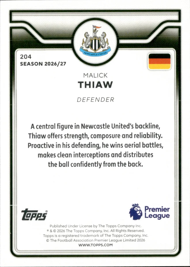 Malick Thiaw card back