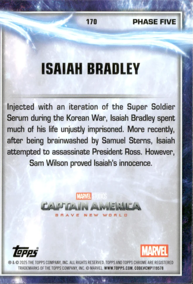 Isaiah Bradley card back