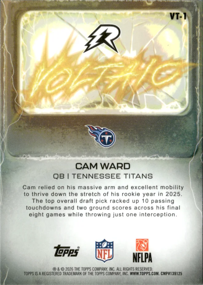 Cam Ward card back