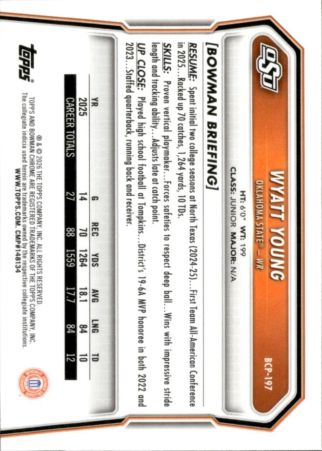 Wyatt Young card back