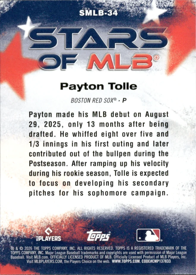 Payton Tolle card back