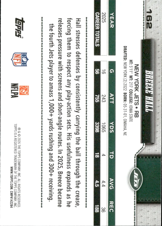 Breece Hall card back