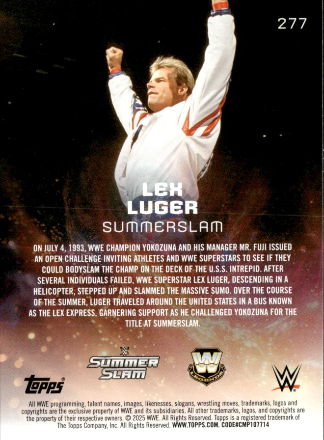 Lex Luger card back