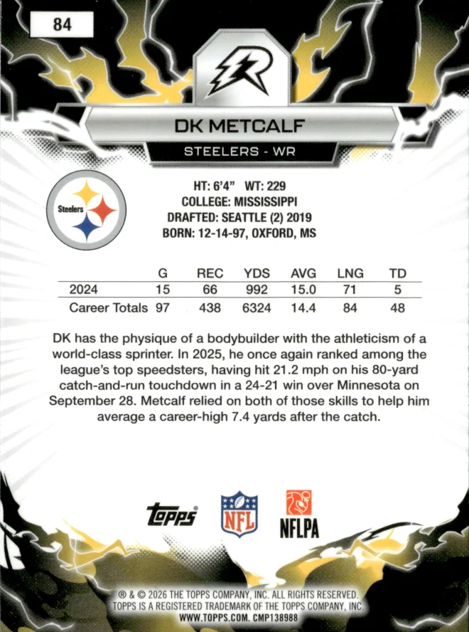 DK Metcalf card back