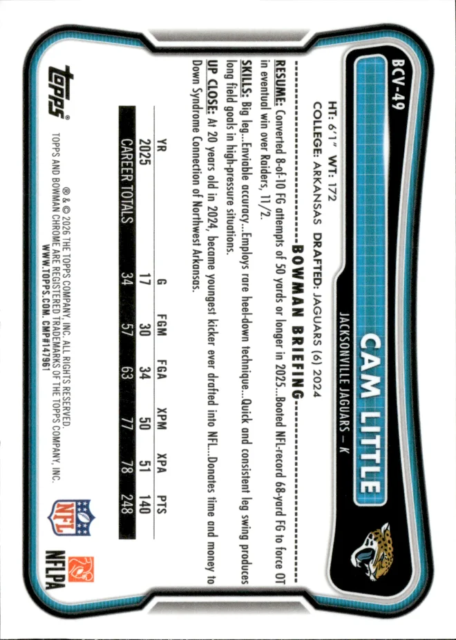 Cam Little card back