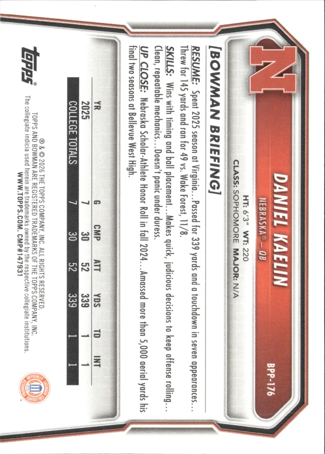 Daniel Kaelin card back