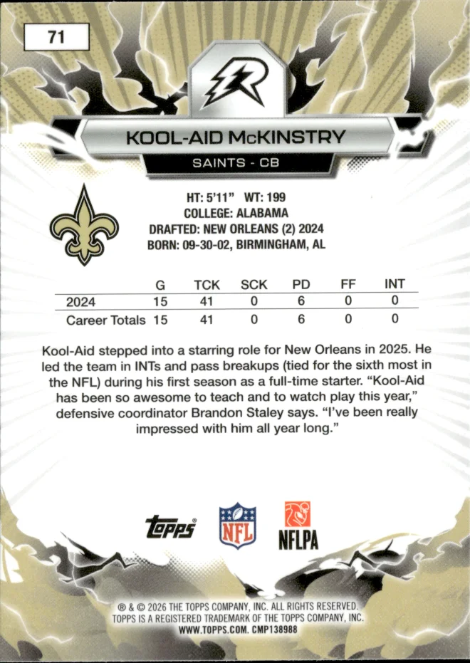 Kool-Aid McKinstry card back