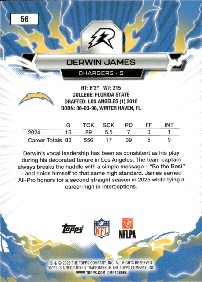 Derwin James card back