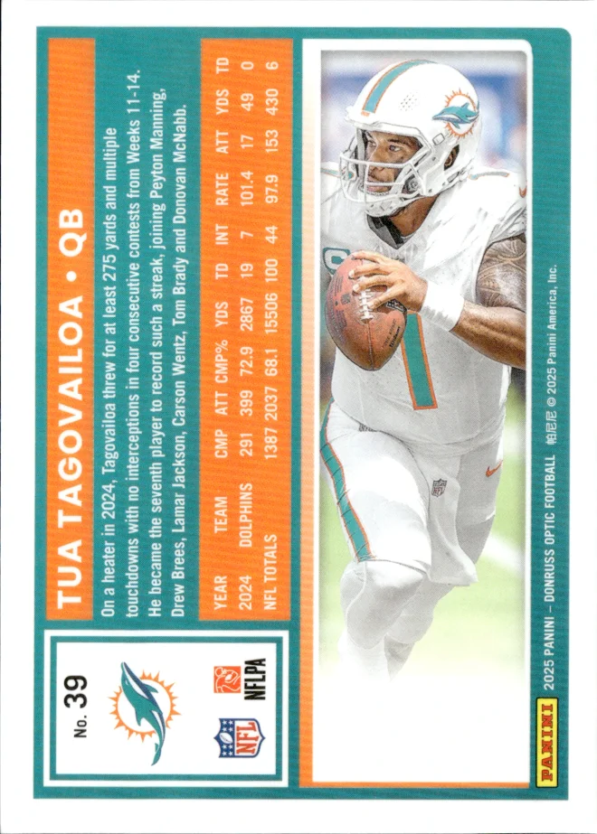 Tua Tagovailoa card back