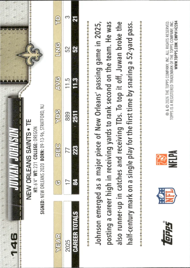 Juwan Johnson card back