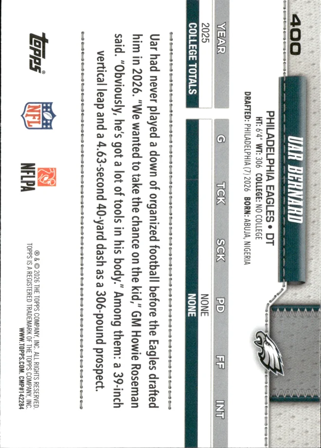 Uar Bernard card back