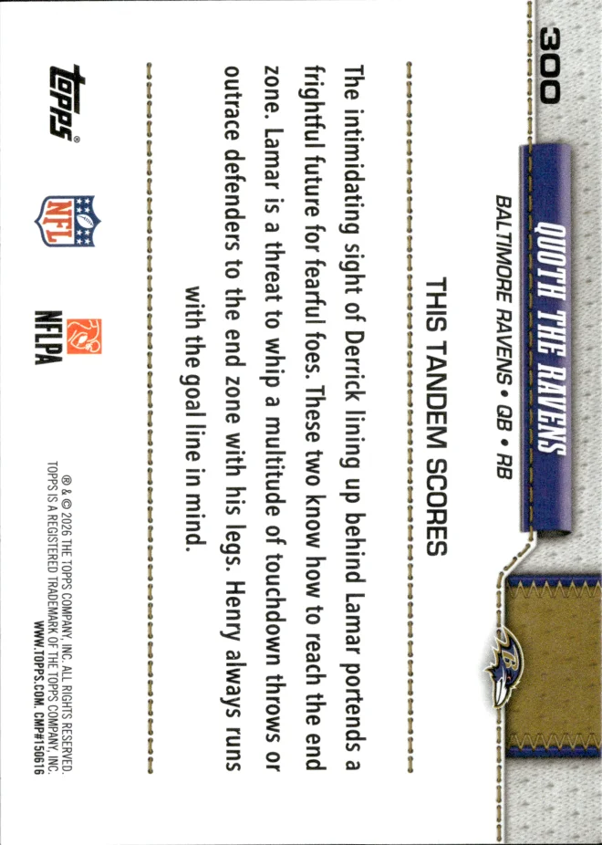 Lamar Jackson / Derrick Henry card back