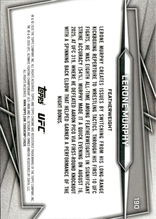 Lerone Murphy card back