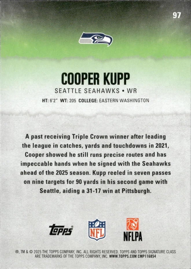Cooper Kupp card back