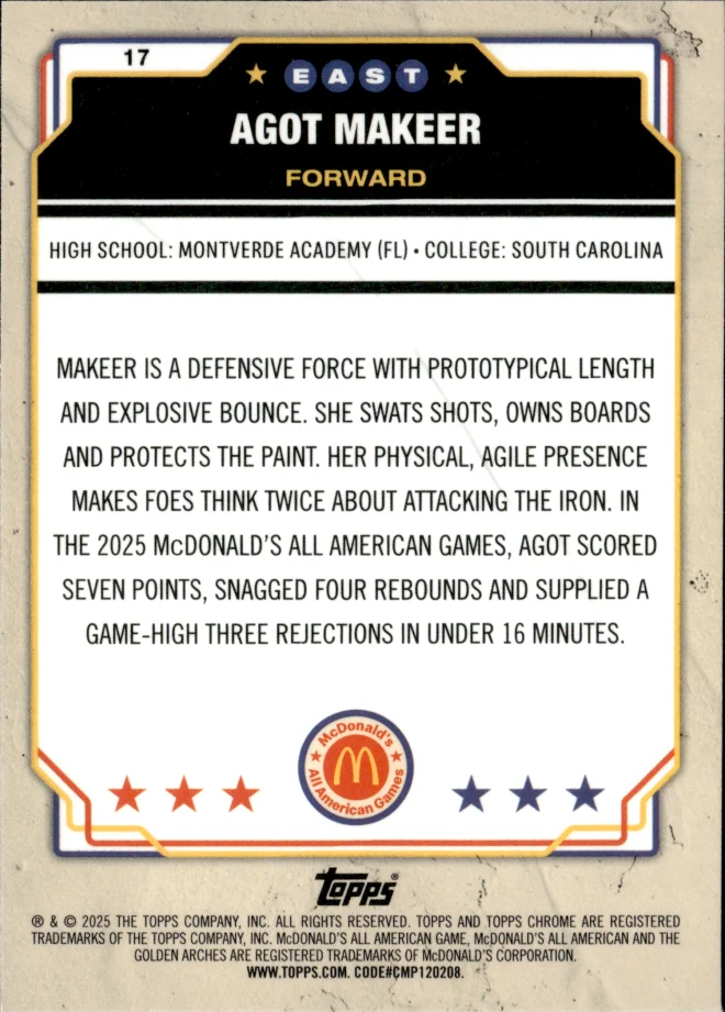 Agot Makeer card back