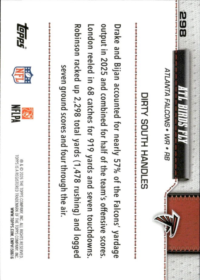 Drake London / Bijan Robinson card back