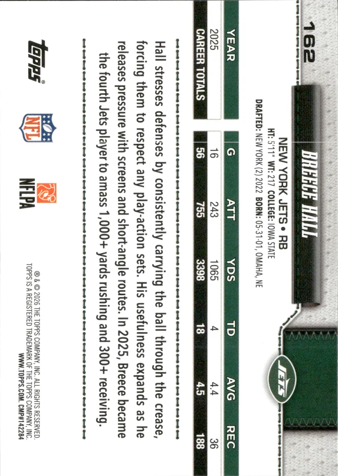 Breece Hall card back
