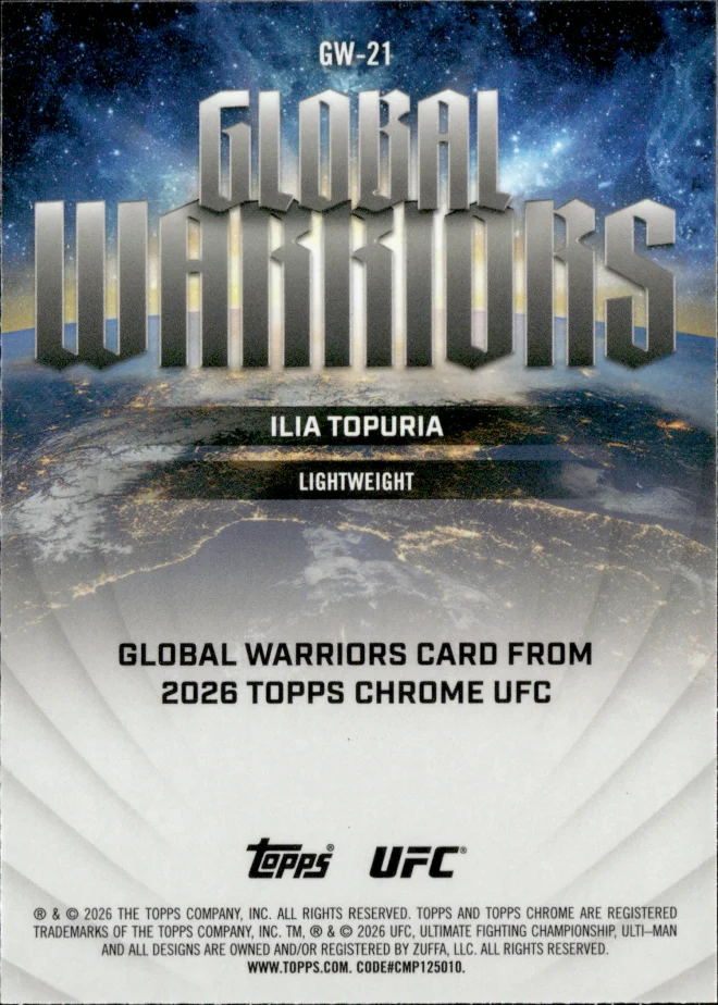 Ilia Topuria card back