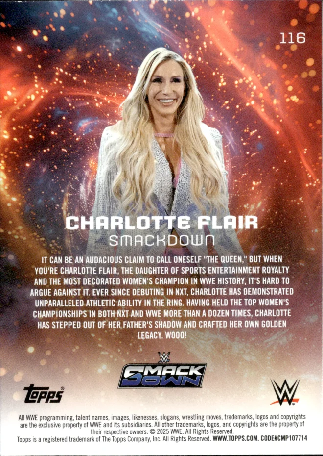 Charlotte Flair card back
