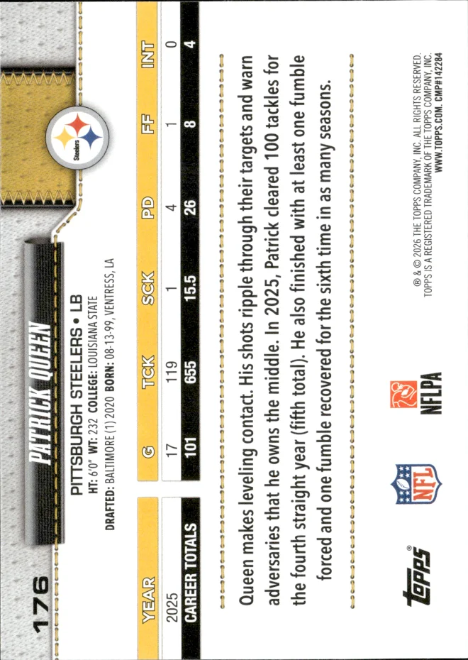 Patrick Queen card back