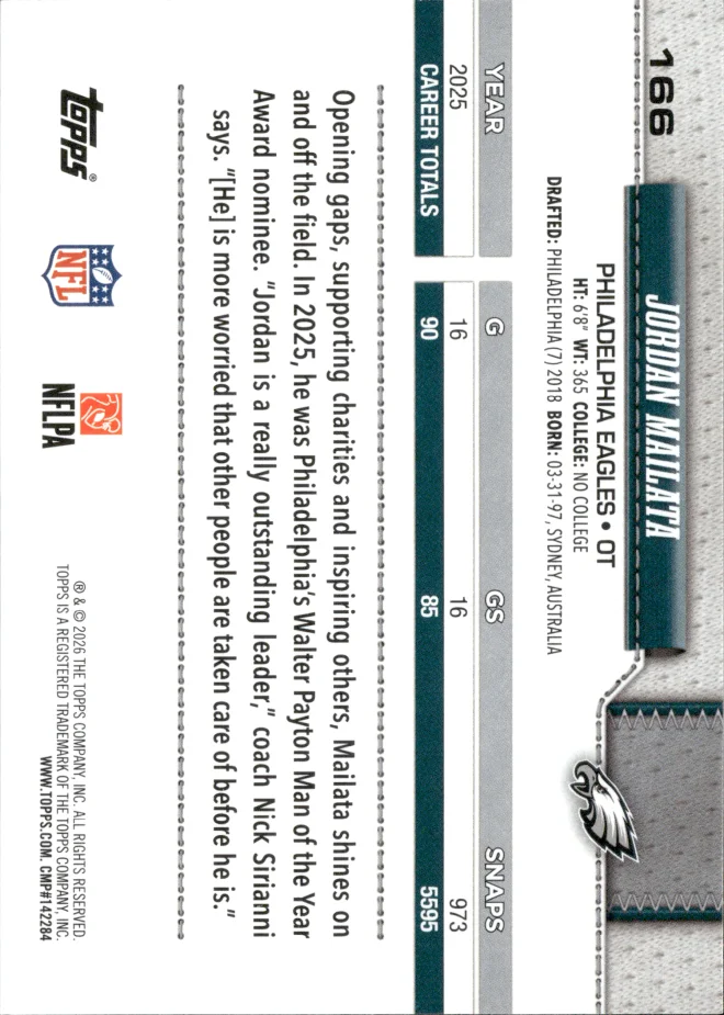 Jordan Mailata card back