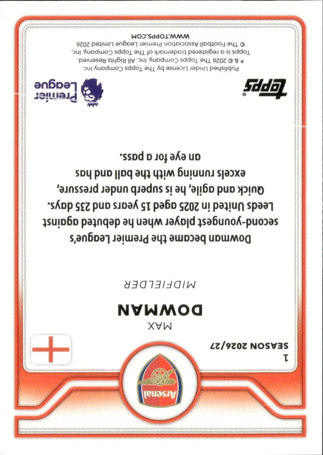Max Dowman card back