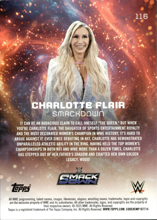 Charlotte Flair card back