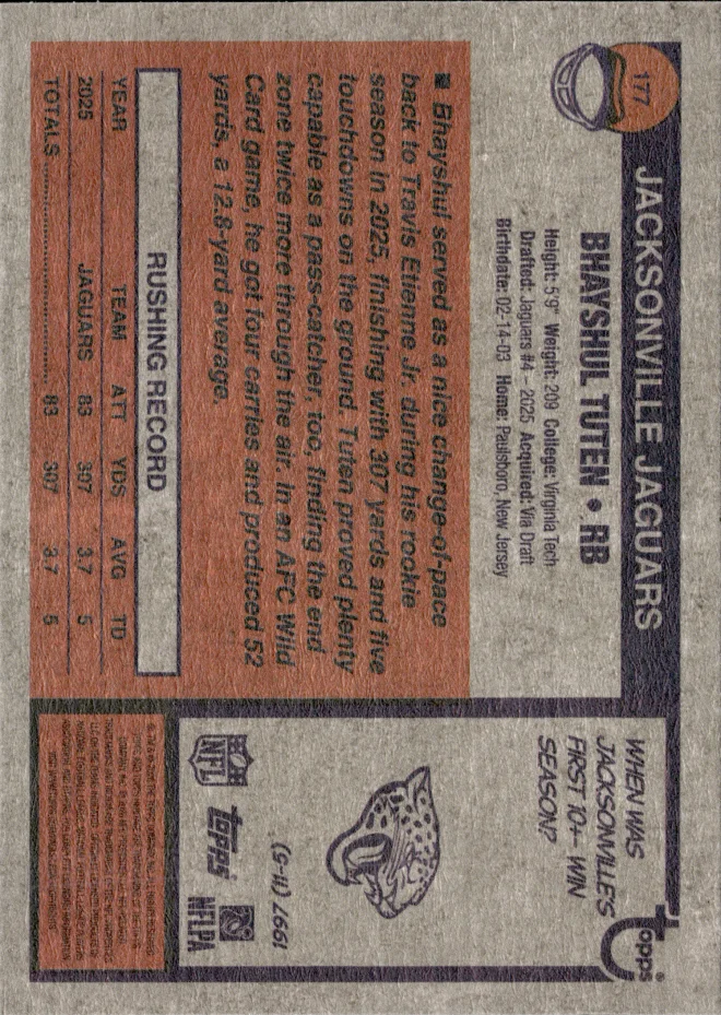 Bhayshul Tuten card back