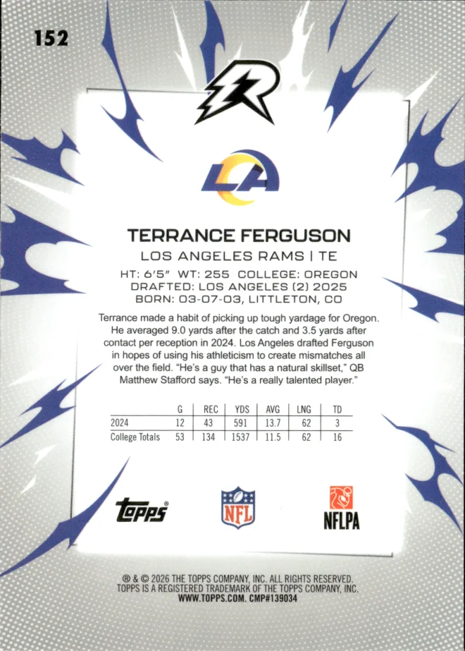 Terrance Ferguson card back