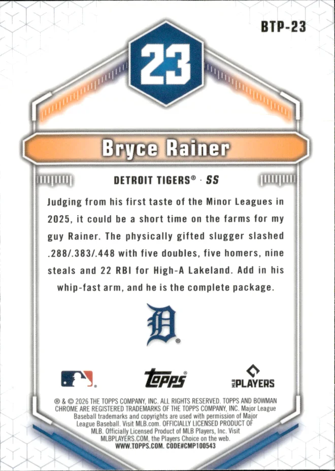 Bryce Rainer card back