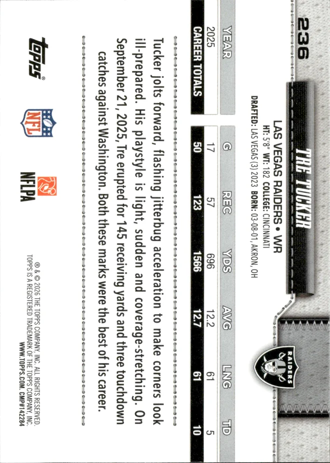 Tre Tucker card back