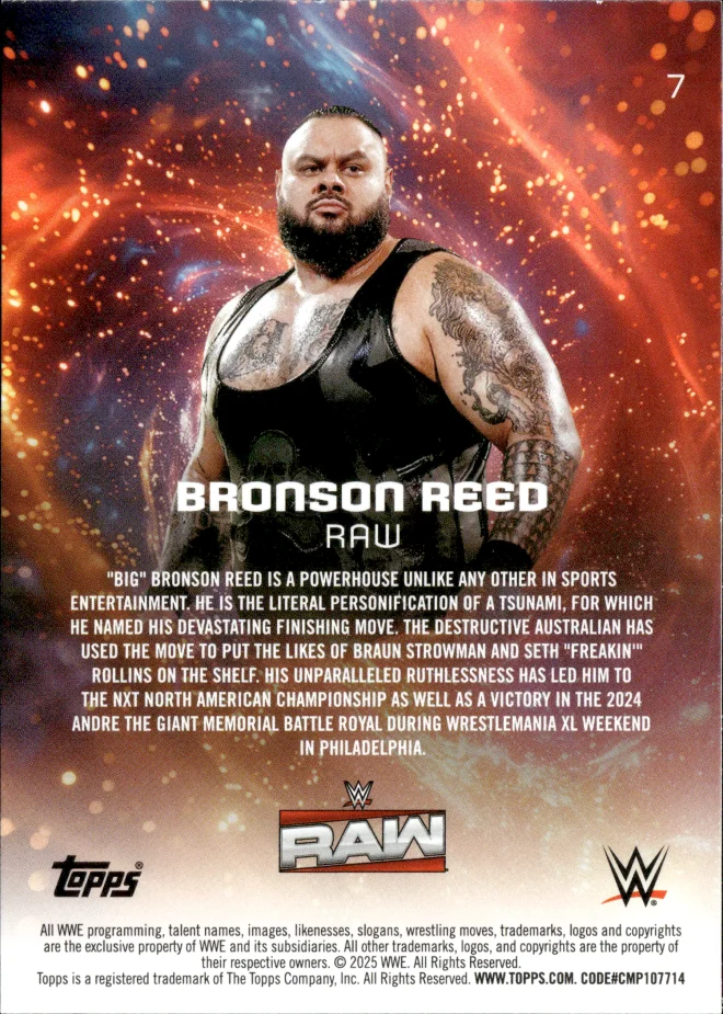 Bronson Reed card back