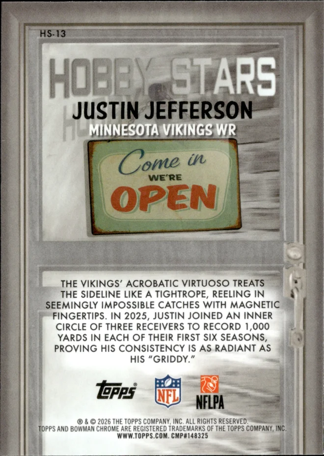 Justin Jefferson card back