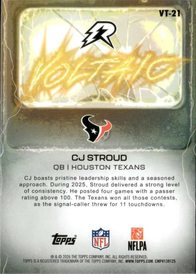 CJ Stroud card back