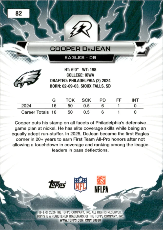 Cooper DeJean card back