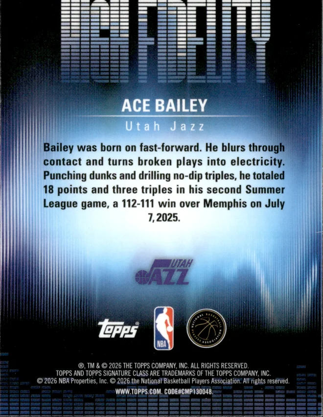 Ace Bailey card back