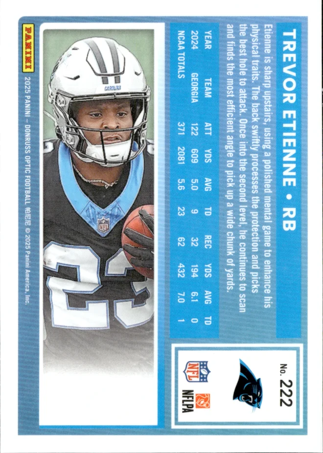 Trevor Etienne card back