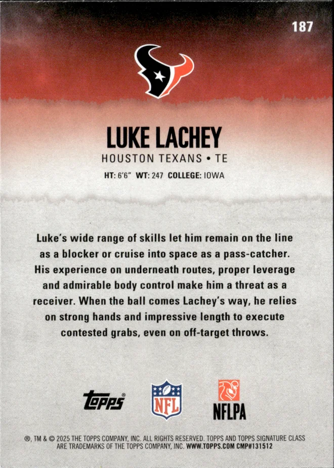 Luke Lachey card back