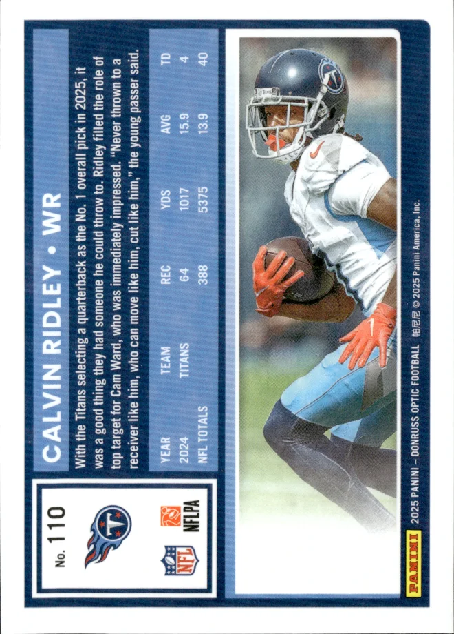 Calvin Ridley card back