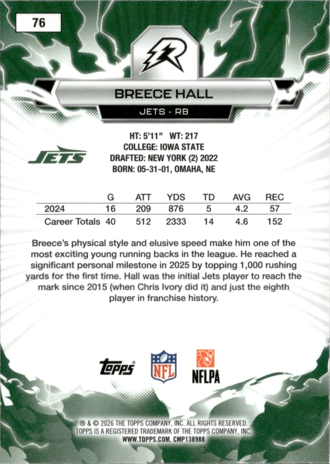 Breece Hall card back