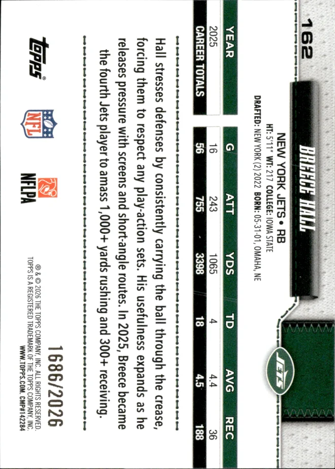 Breece Hall card back