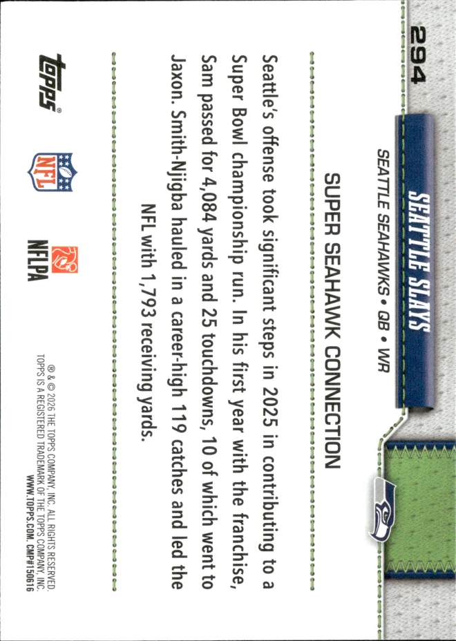 Seattle Slays card back