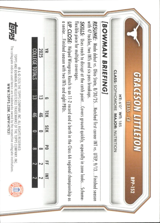 Graceson Littleton card back