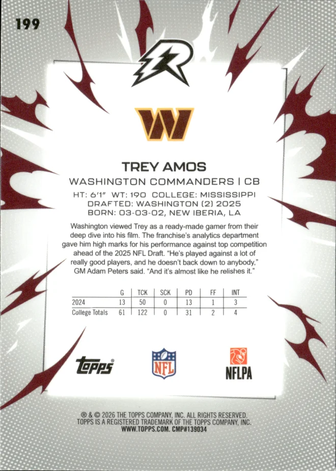 Trey Amos card back