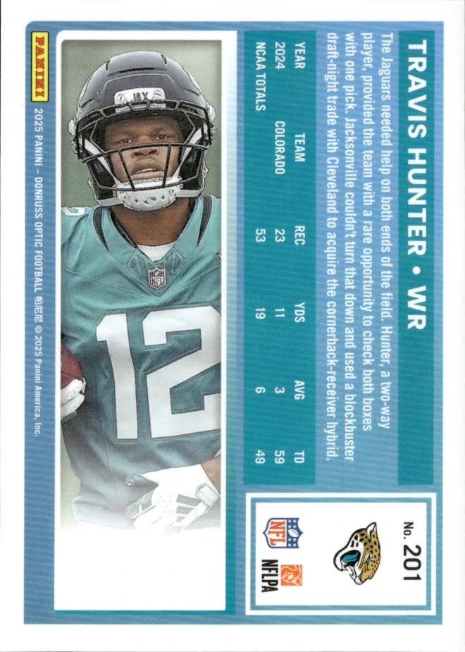 Travis Hunter card back