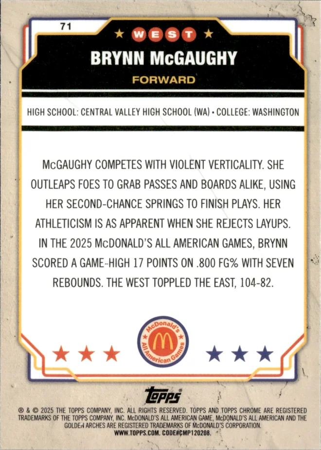 Brynn McGaughy card back