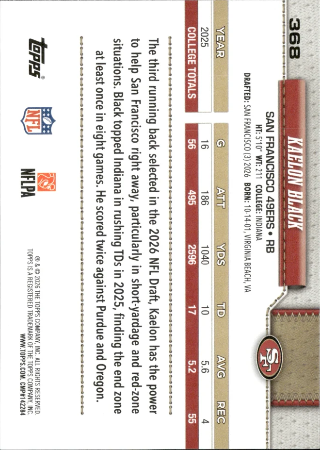 Kaelon Black card back