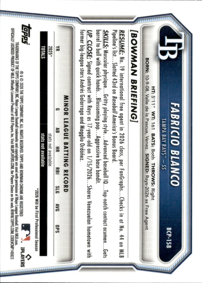 Fabricio Blanco card back