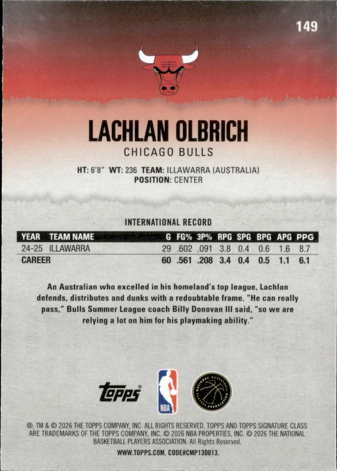 Lachlan Olbrich card back